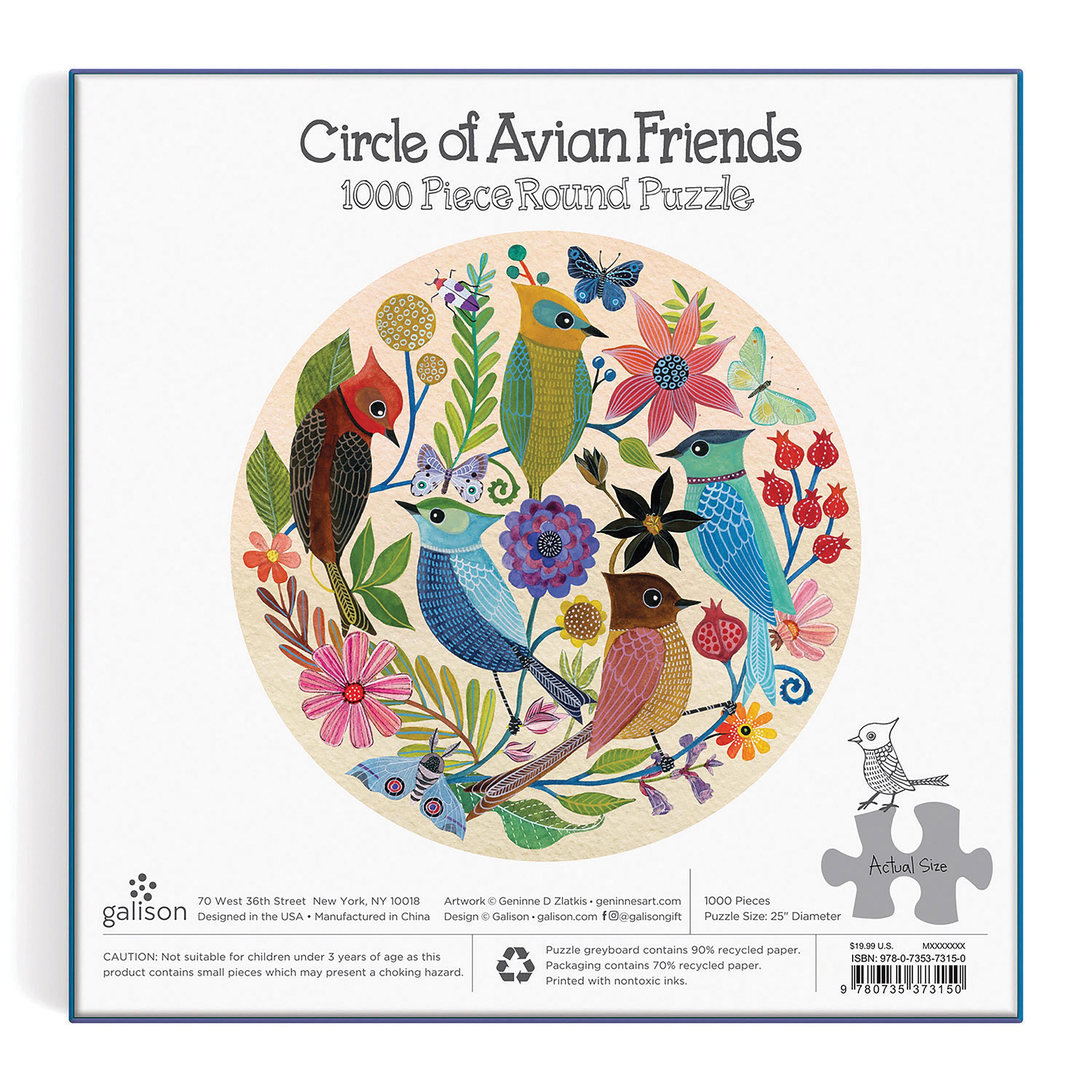 Avian Friends Circle Puzzle (1000 pc)