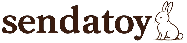 Logo of sendatoy with a rabbit illustration on a white background