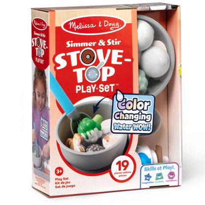 Melissa & Doug Stove-Top play set packaging on a white background