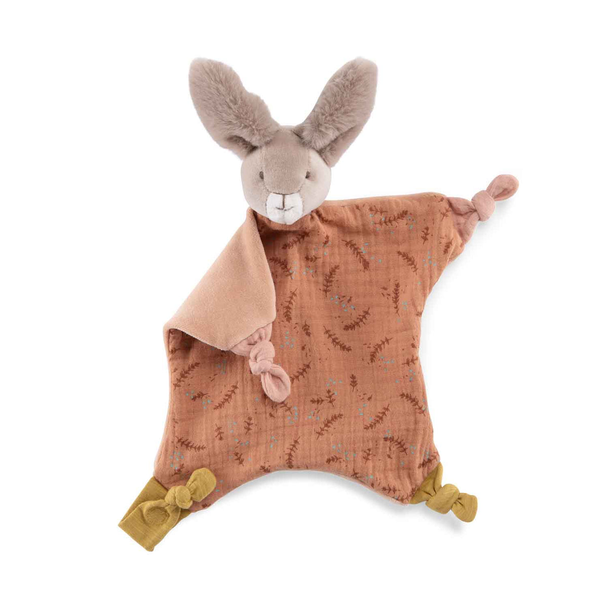 Reverse side of the Trois Petits Lapins clay rabbit comforter