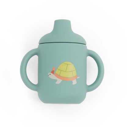 Two-handled cup from the Trois Petits Lapins silicone tableware set
