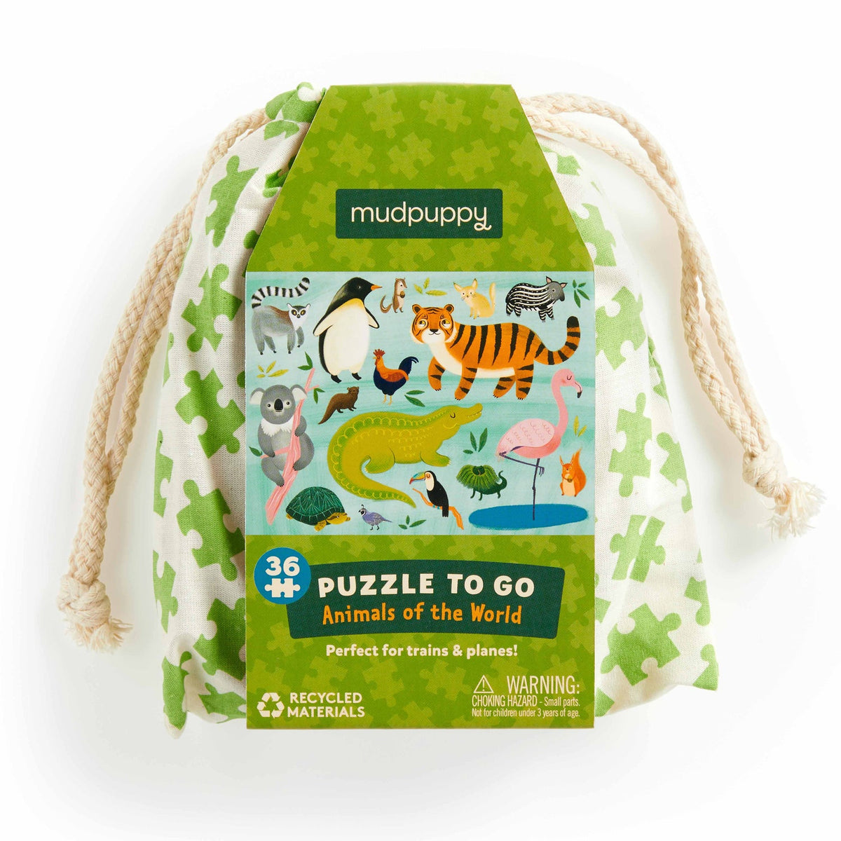 Mudpuppy Animals of the World 36-piece Puzzle To Go packaging