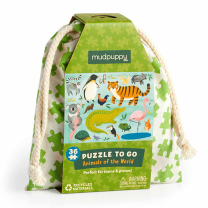 Mudpuppy Animals of the World puzzle detail