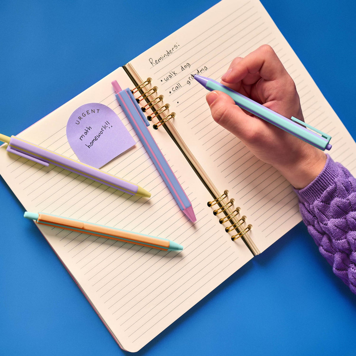 Kikkerland Glitter Gel Pens six colors