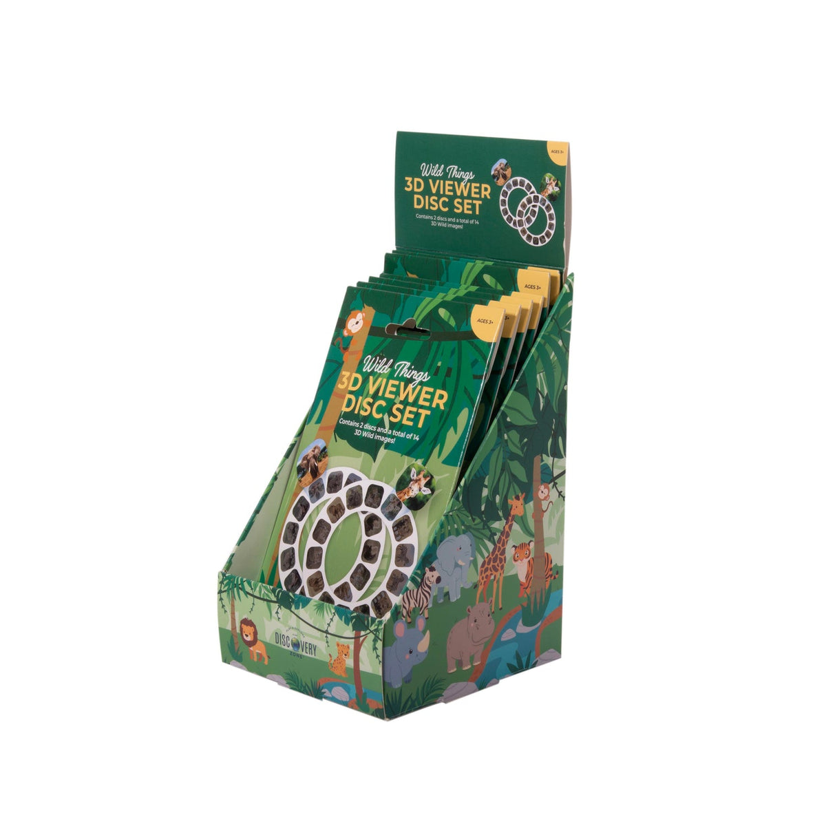 Discovery Zone Wild Things 3D Viewer Discs packaging, angled view