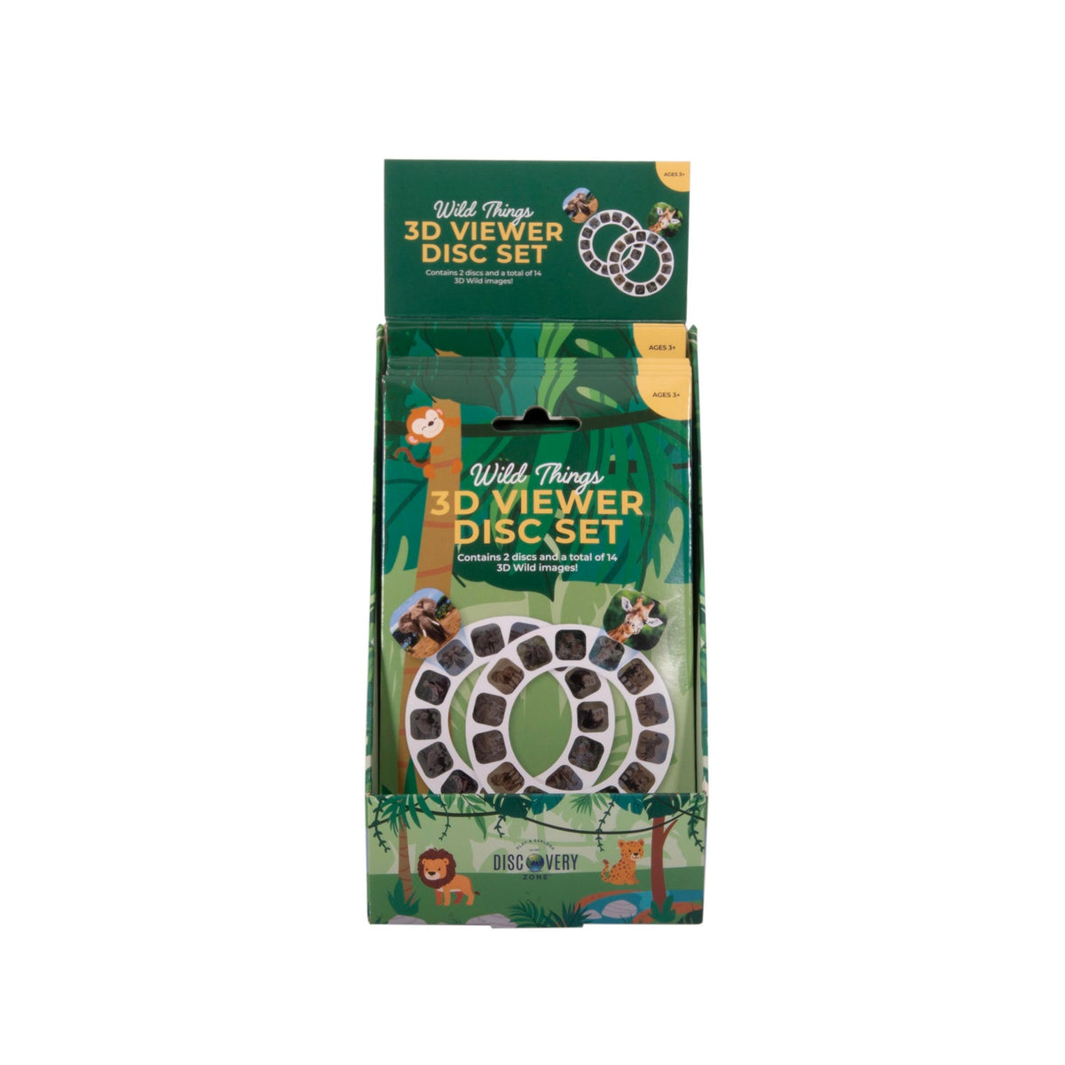 Discovery Zone Wild Things 3D Viewer Discs packaging, front view