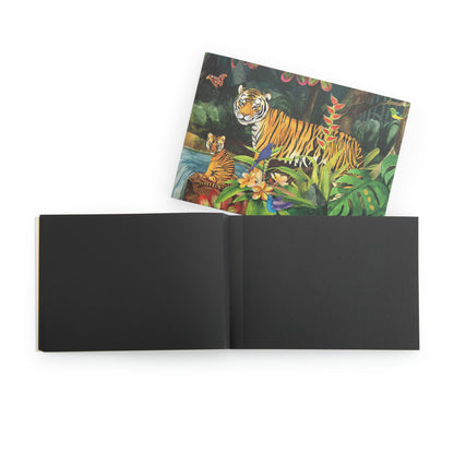 Black paper drawing book cover