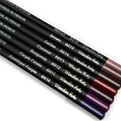 Colouring pencils and illustrated tin
