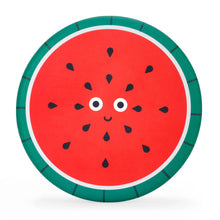 Round flying disc that looks like a watermellon