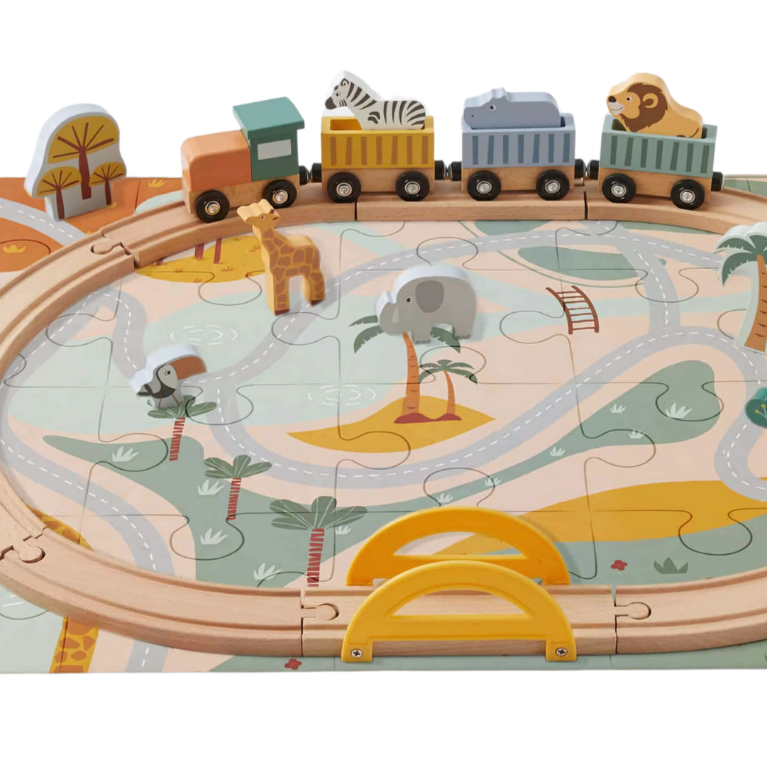 Animal Puzzle Train Set