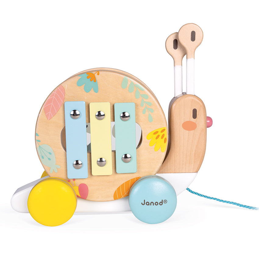 Pull-Along Musical Snail Janod Musical Toys