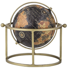 Around The World black and gold spinning world globe