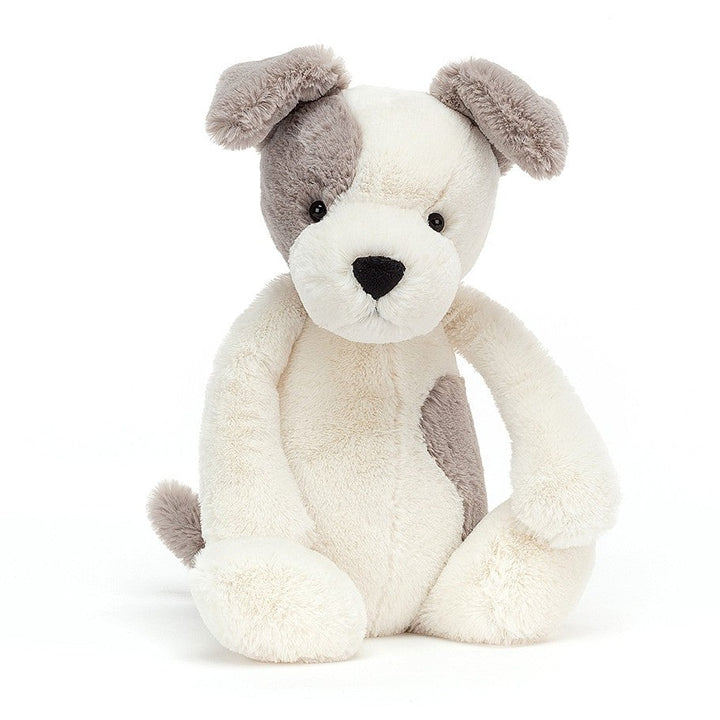 Bashful Terrier Jellycat soft toy - cream fur with cocoa ears and patches