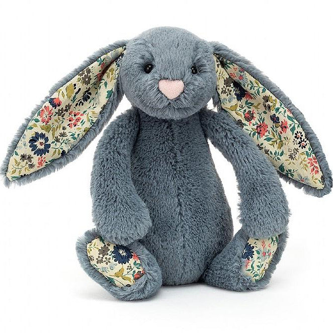 Dusky Blue Blossom Bunny - Small Jellycat Soft Toys