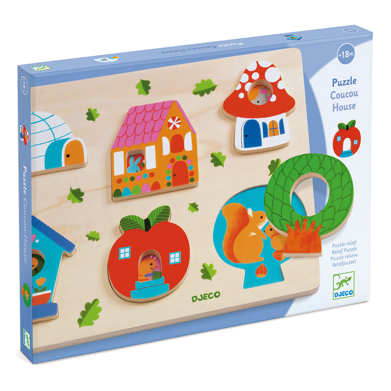 House Peek-A-Boo Wooden Puzzle
