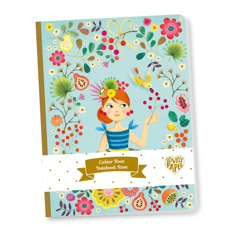 pretty 48 page lined notebook with floral design - Lovely Paper stationery range - Dejco - Send A Toy