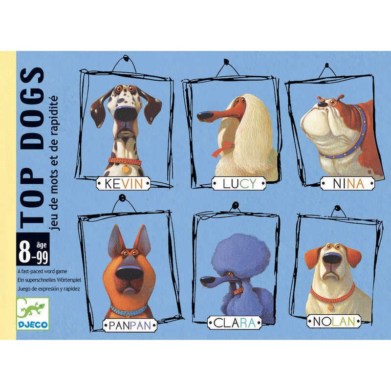 Top Dogs card game in blue box - Djeco brand - Send A Toyt