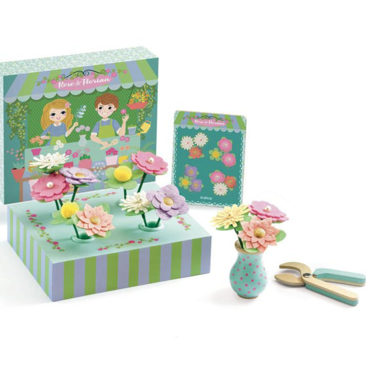 Rose and Florian's small  Flower Shop pretend play set - Djeco