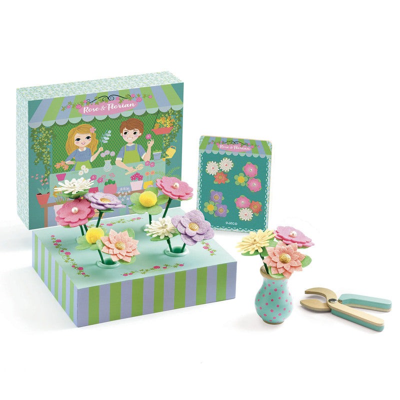 Rose and Florian's small  Flower Shop pretend play set - Djeco