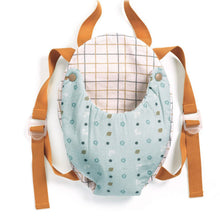 Porte-bébé (bleu/caramel)