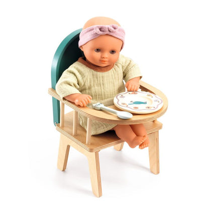 Chaise en bois pour poupée bébé