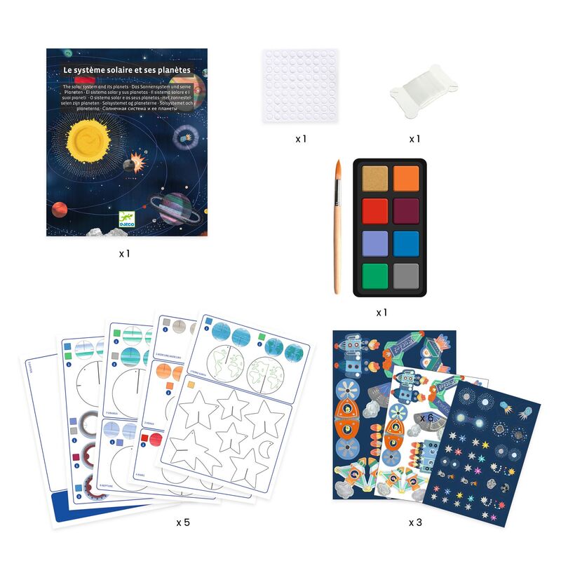  DJECO Space Battle Sticker Mosaic Kit, Multi : Toys & Games