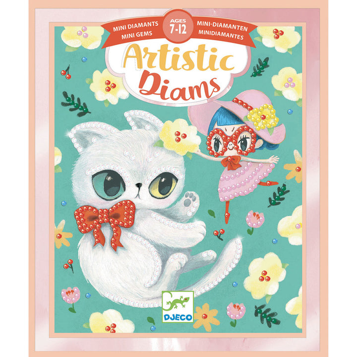 Artistic Diams Craft Kit with cute kitten illustration - Djeco