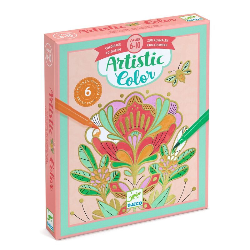 Activité de coloriage artistique sur la flore
