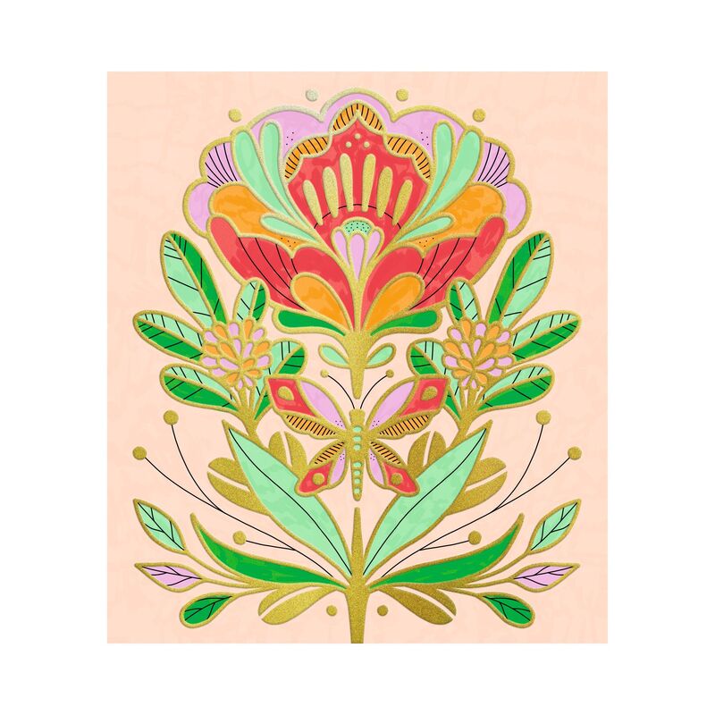 Activité de coloriage artistique sur la flore