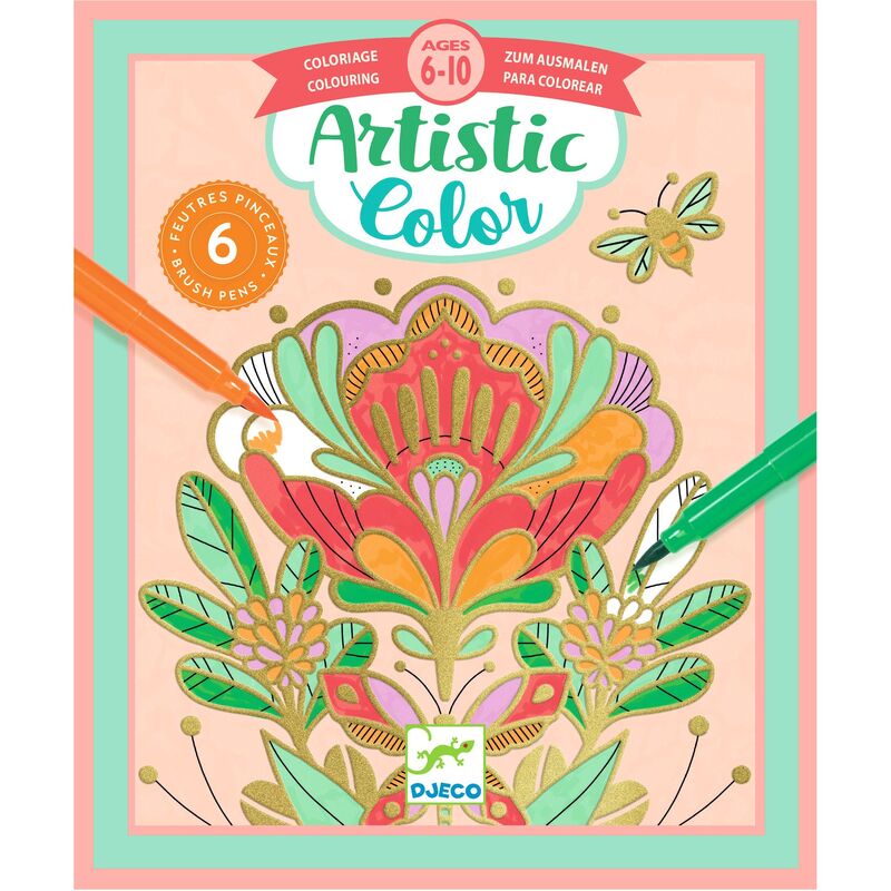 Activité de coloriage artistique sur la flore