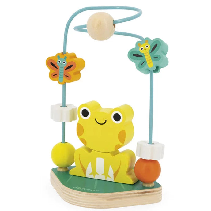 Wooden Janod Tropik frog bead puzzle made - Send A Toy