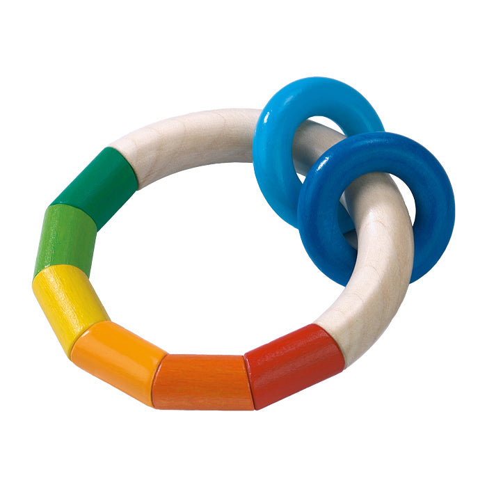 Clutching  Kringelringel round wooden rainbow bead baby clutch toy - Haba