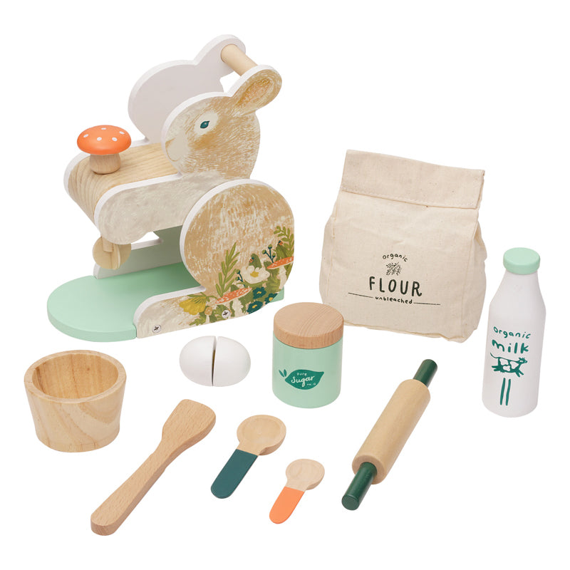 Bunny Hop rabbit shaped wooden Mixer play set