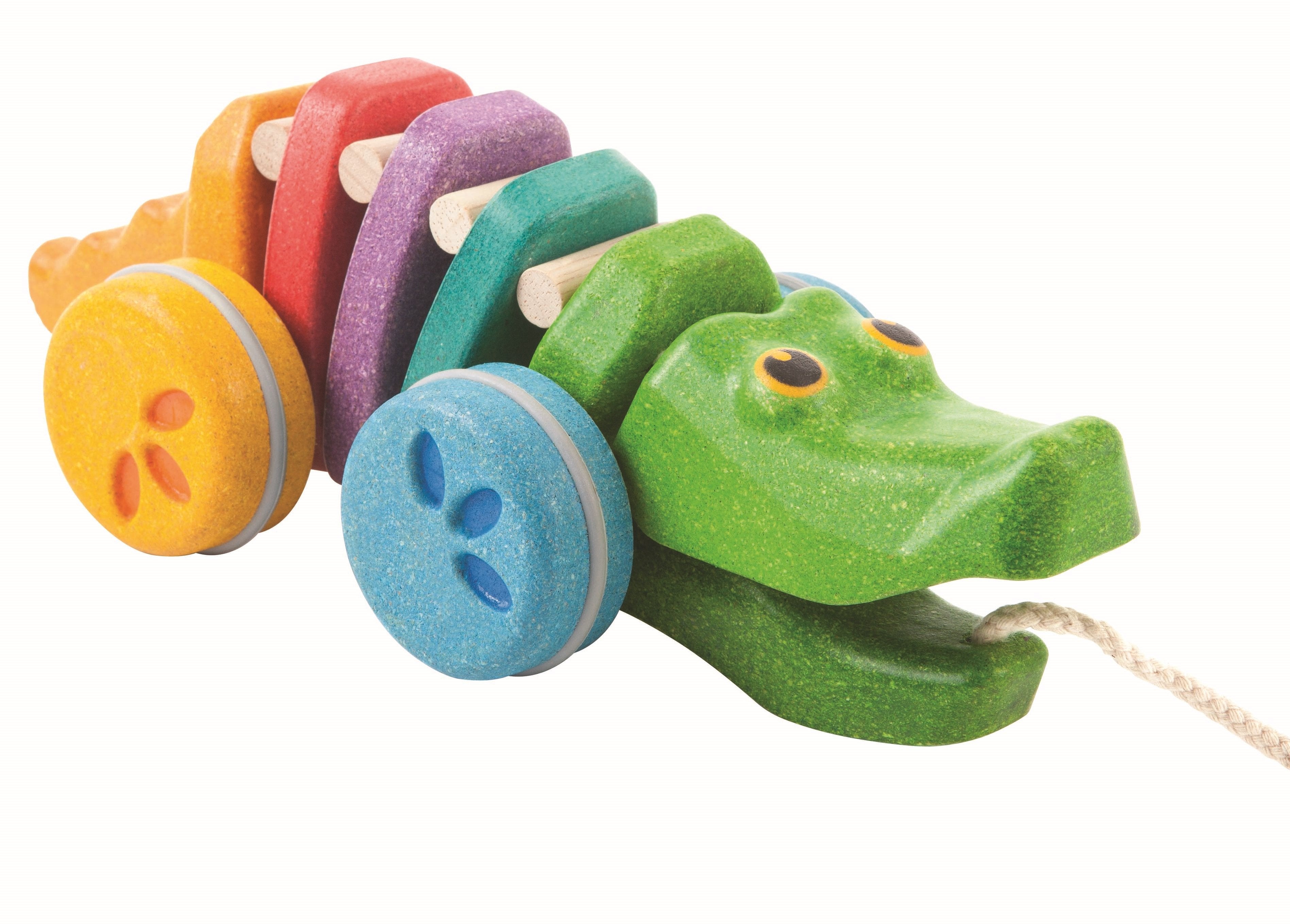 Rainbow Alligator Pull Along Plan Toys Send A Toy