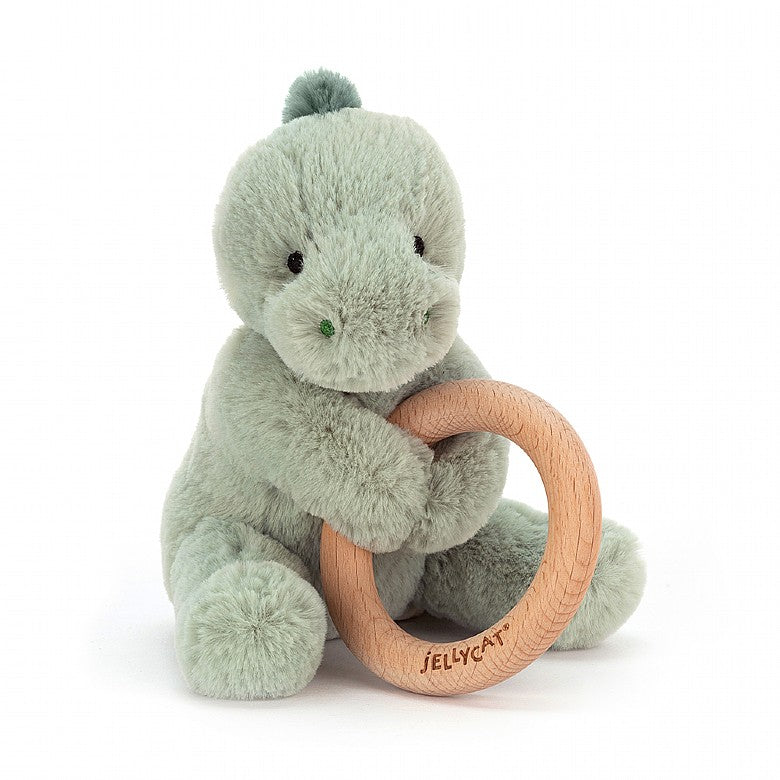 Shooshu Dino Wooden Ring Toy (Retired) Jellycat Baby Activity Toys