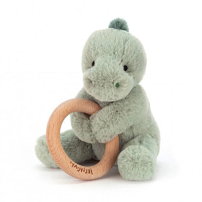 Shooshu Dino Wooden Ring Toy (Retired) Jellycat Baby Activity Toys
