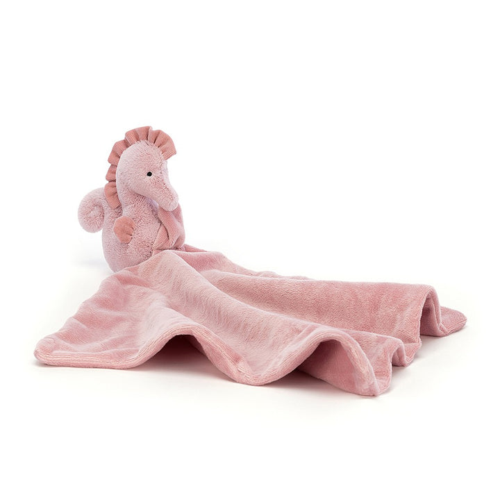 Pink Sieanna Seahorse soother doudou by Jellycat - at Send A Toy