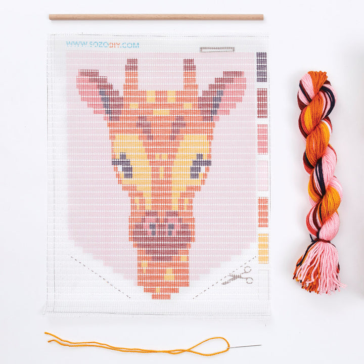 Wall Art Needle Point Kit - Giraffe - Sozo
