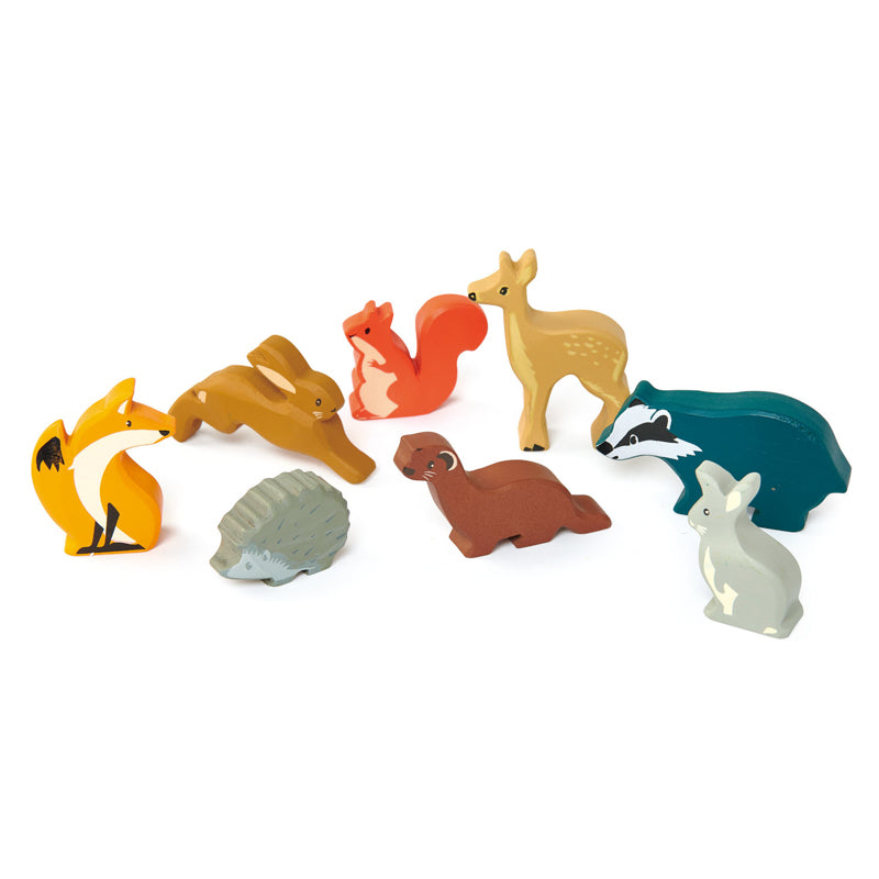 Ensemble d'étagères d'exposition pour animaux des bois