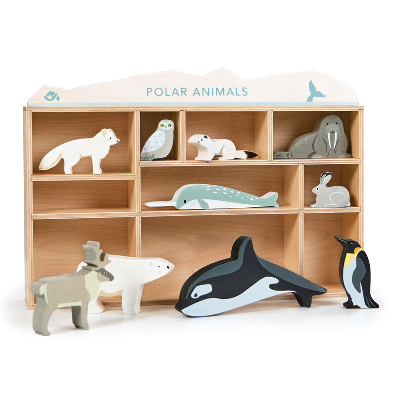 Polar Animals Display Shelf Set