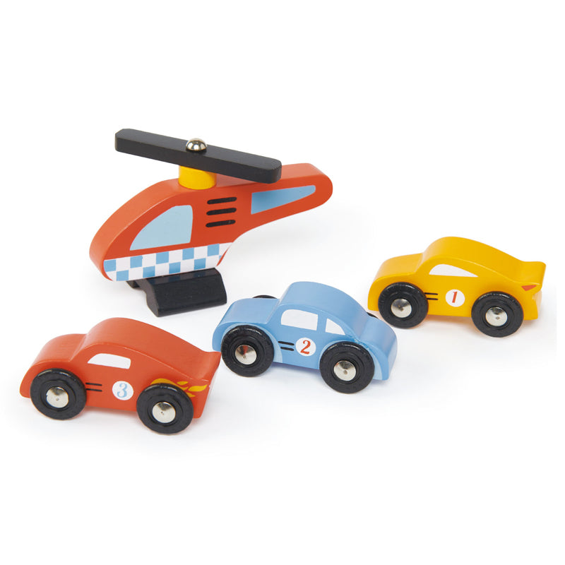 Blue Bird Service Station Tender Leaf Toys Parking Garage Sets
