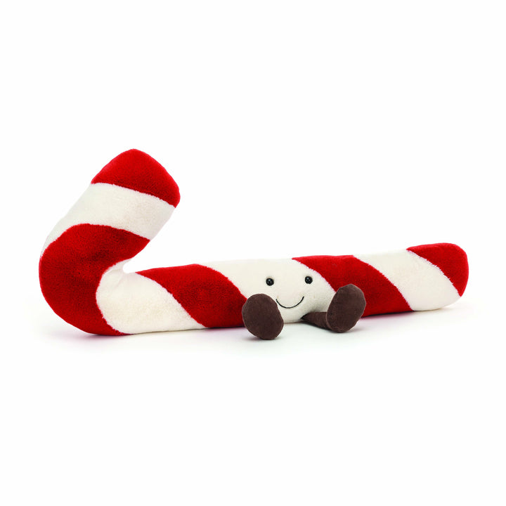 Large red white stripe cany cane soft toy - Jellycat