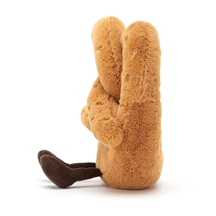 Jellycat Amuseable Pretzel soft toy with  ginger brown fur, cocoa cord boots and stitchy salt speckles - Jellycat Amuseable soft toys at Sen A Toy