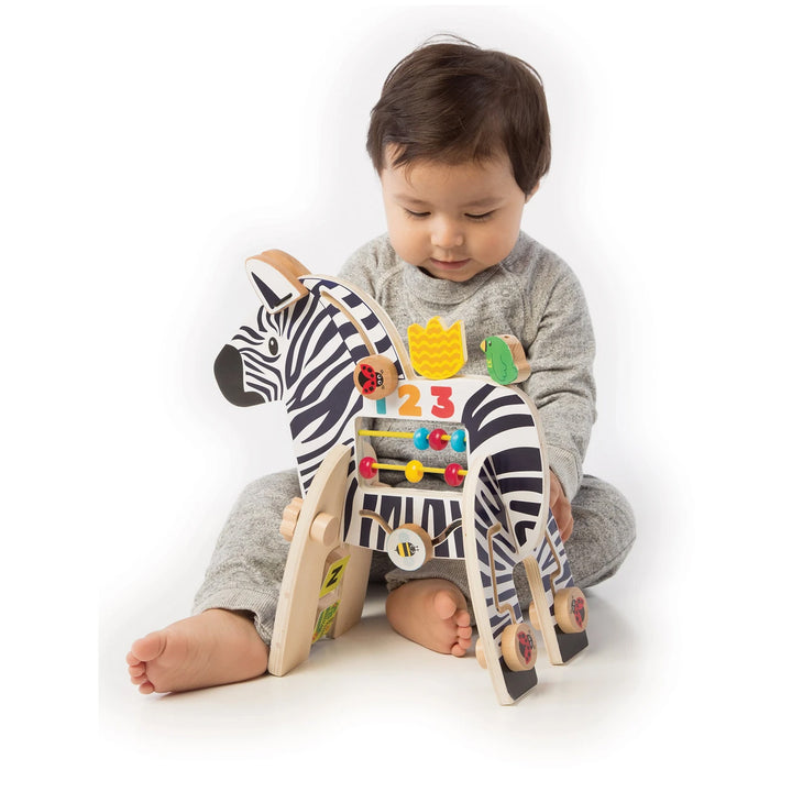 Activity Zebra - Wooden Manhattan Toy Activity Cubes | Bead Frames