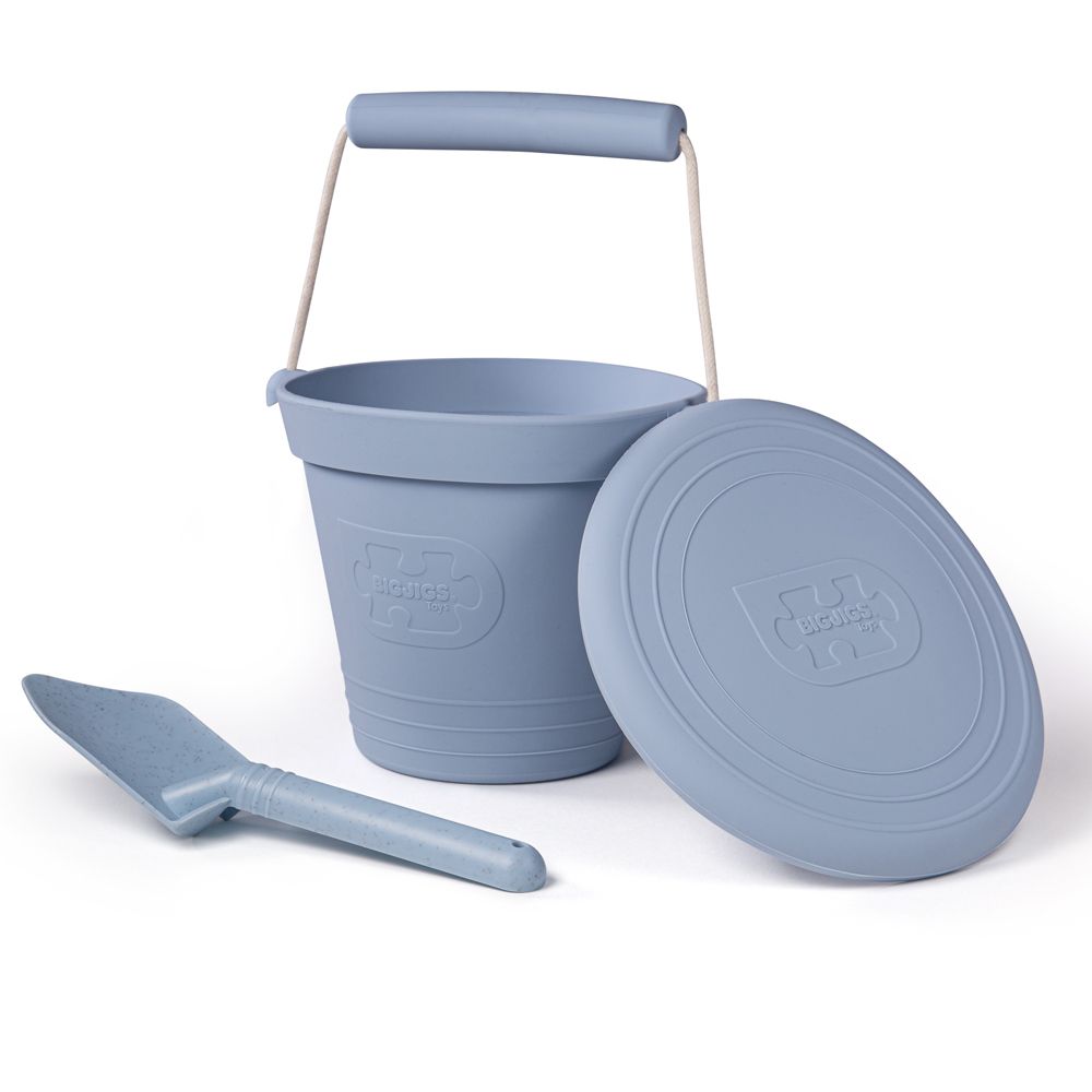Kids eco-Friendly Dove Grey sand - water play set with silicone bucket