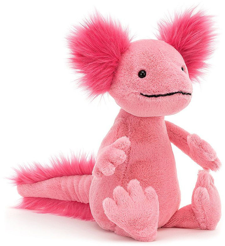 Quirky hot pink Alice Axolotl Jellycat soft toy