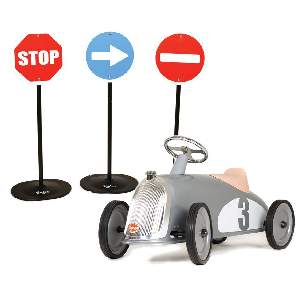 Metal Traffic Signs (Set of 3) Baghera Ride-On Toys