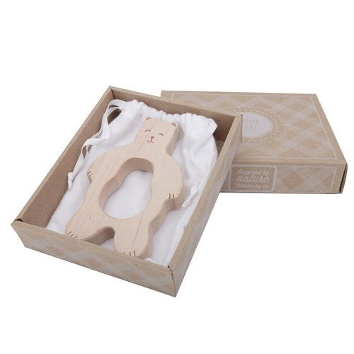Smiley Bear Teether ( made in Poland) Wooden Story Teethers, Rattles & Clutching Toys
