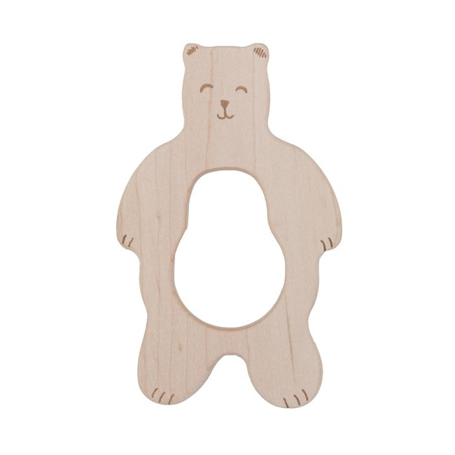 Smiley Bear Teether ( made in Poland) Wooden Story Teethers, Rattles & Clutching Toys