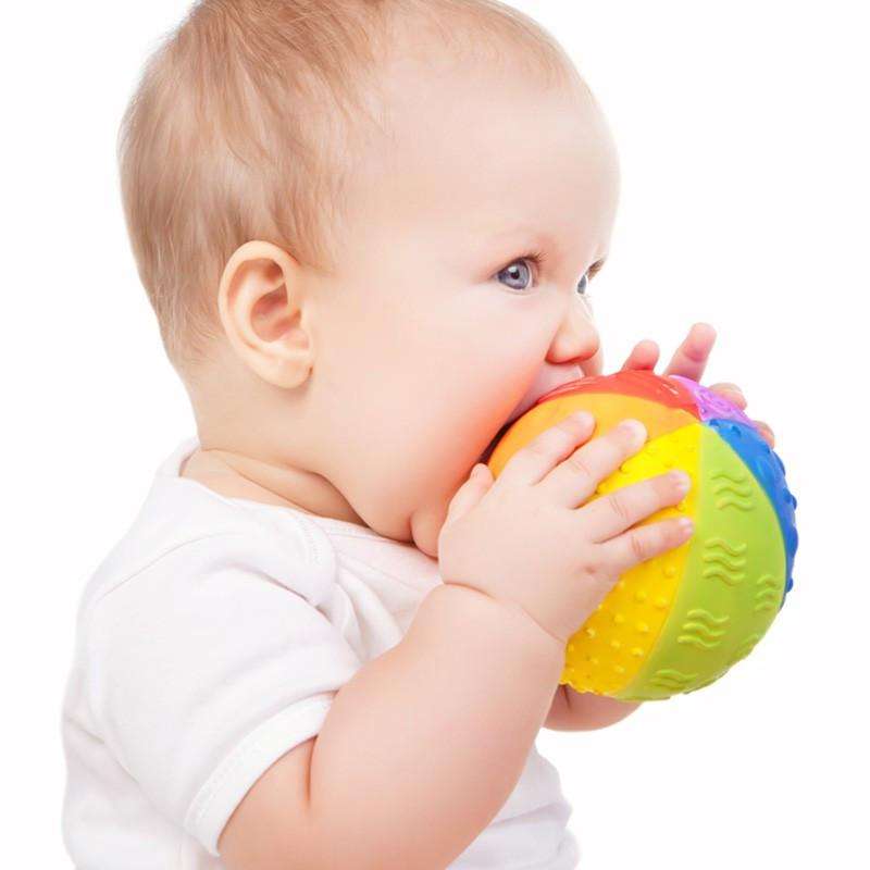 Rainbow Sensory Ball (Natural Rubber) Caaocho Baby Activity Toys